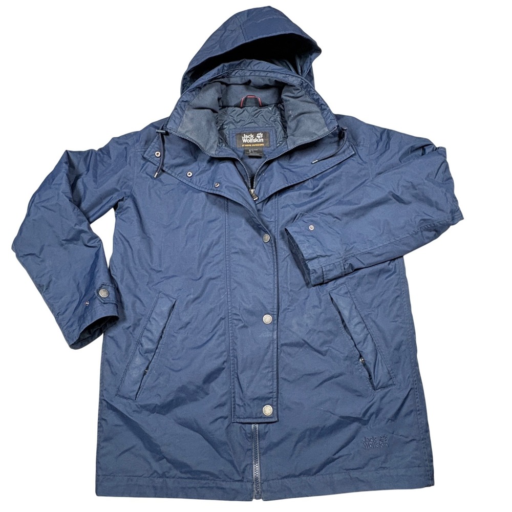Jack Wolfskin Toronto Bay Womens Medium Navy Blue Texapore Waterproof Jacket M